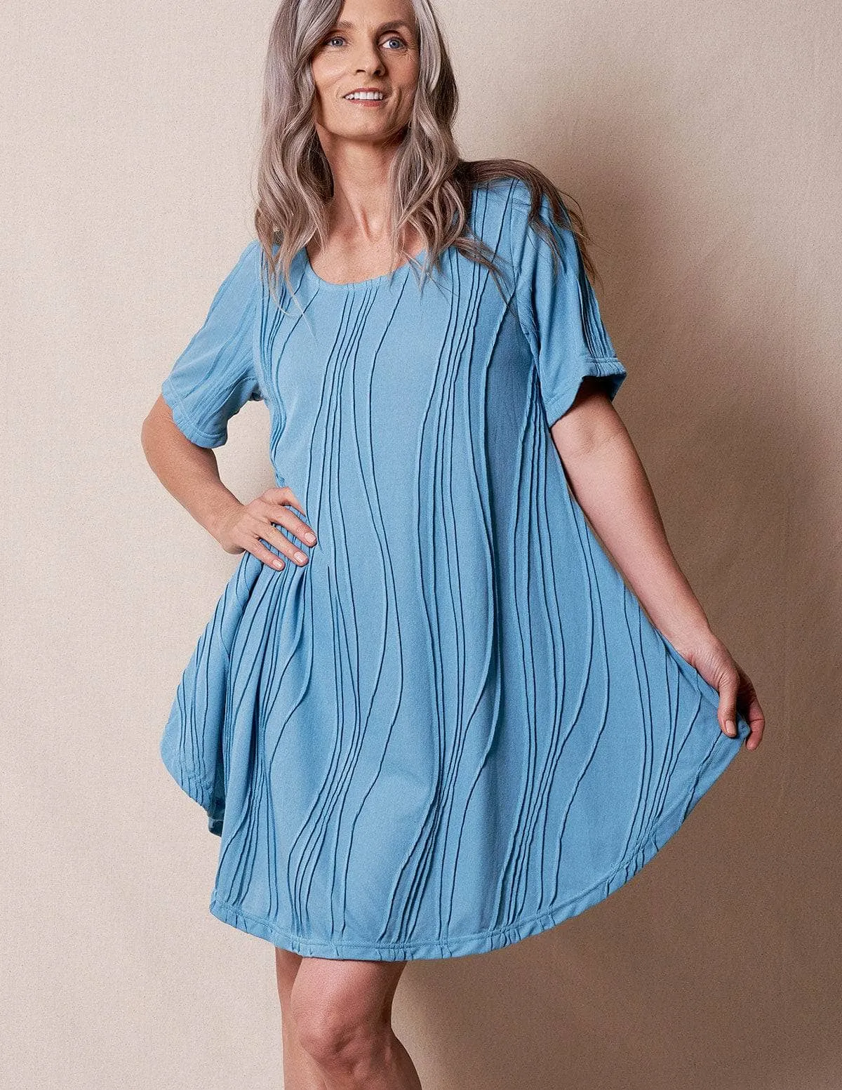 Jaya Short Sleeve Tunic Dress - L/XL Only