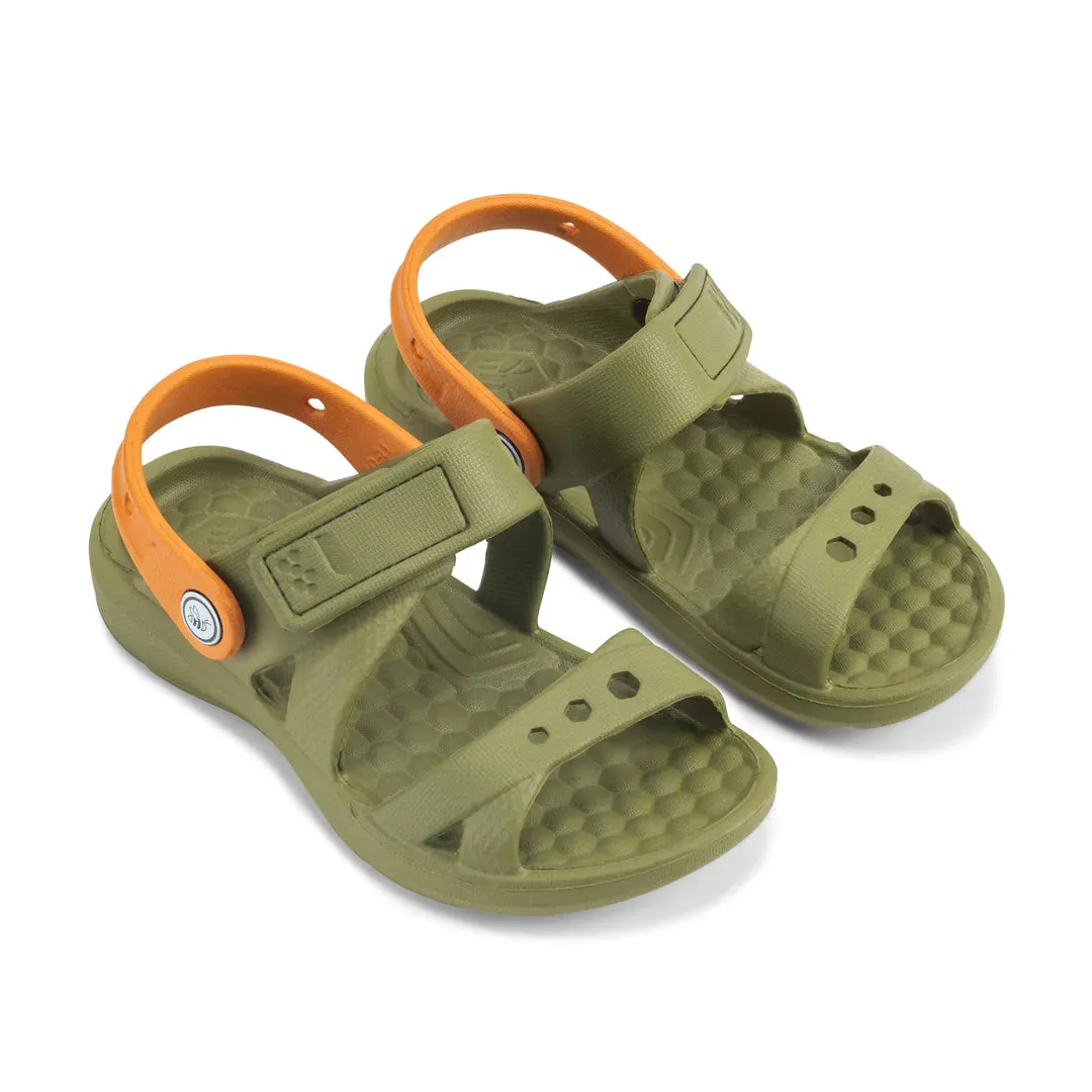 Joybees Olive/Burnt Orange Kids' Adventure Sandal