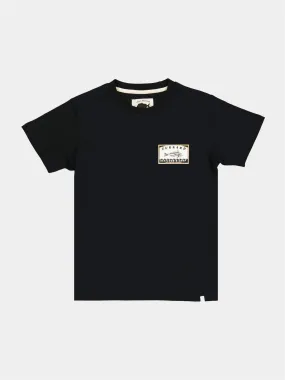 Just Another Fisherman Mini Seafloors Crop Tee - Black / Orange / Snow White