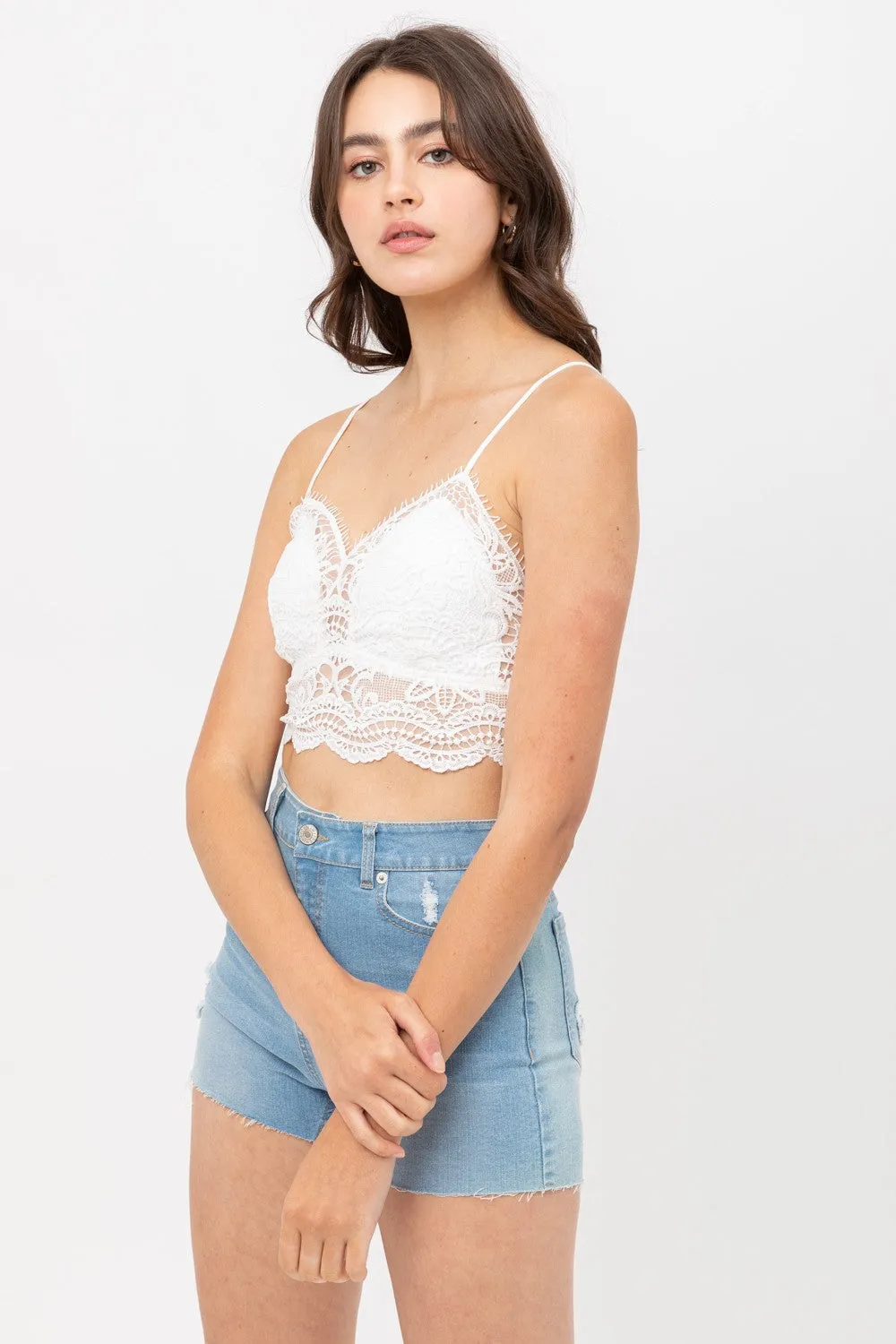 Lacie Woven Bralette- White