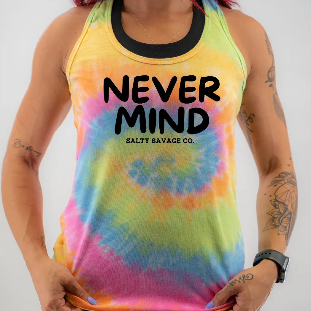 Ladies “NEVERMIND” Racerback Tank