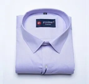 Lavendar Color Satin Cotton Shirt For Men