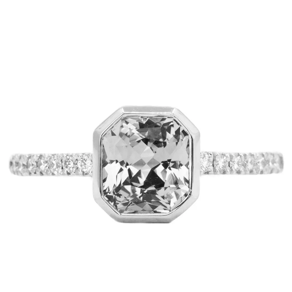 Low Profile Bezel with French Set Diamonds- Setting