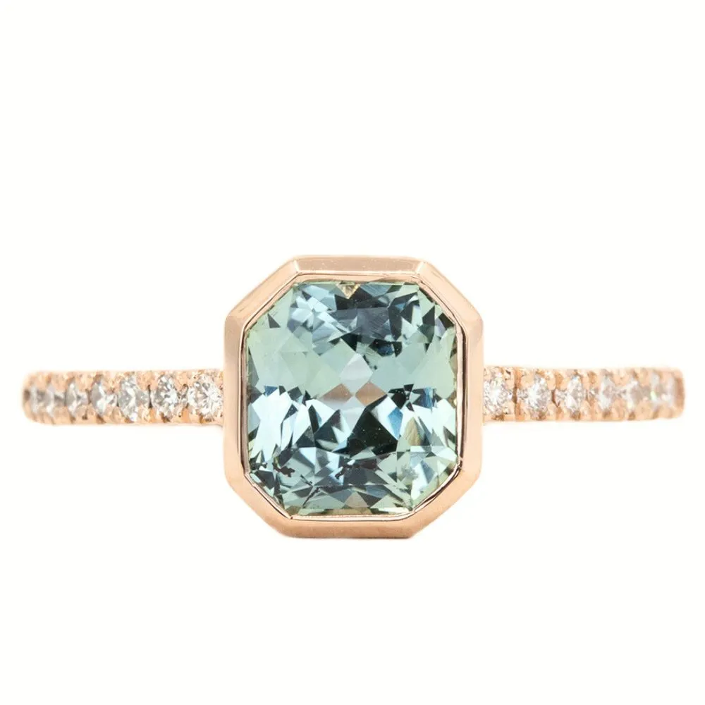 Low Profile Bezel with French Set Diamonds- Setting