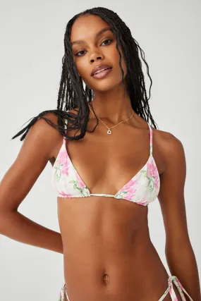 Lumia Floral Triangle Bikini Top - Tiger Lily