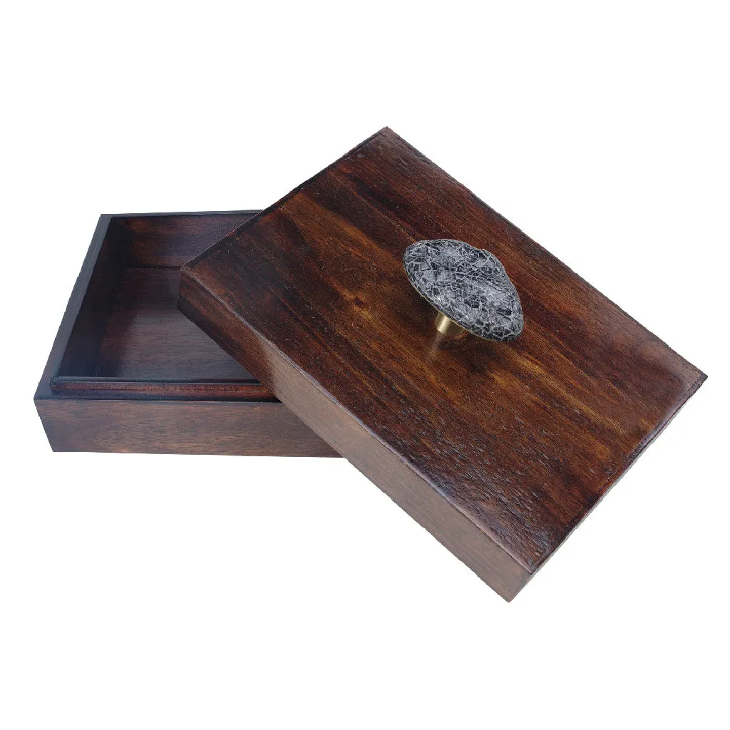 LUNA Pebble Handle Box - Wood