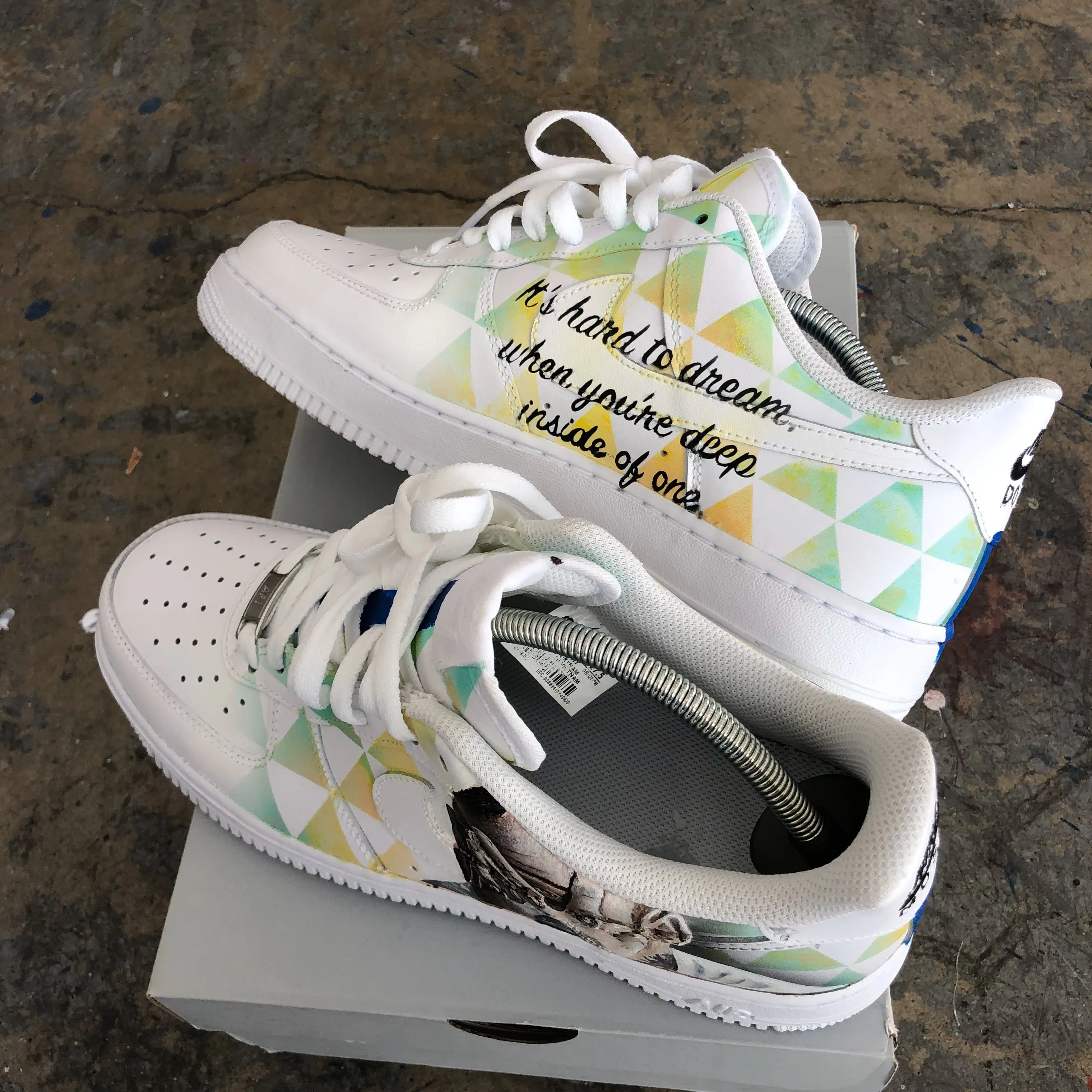 Mac Miller - Memorial of Malcom McCormick Nike Air Force 1s