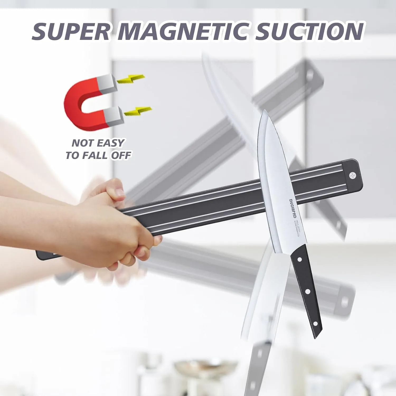 Magnetic Knife Strip With Knife Set / 6 Pieces