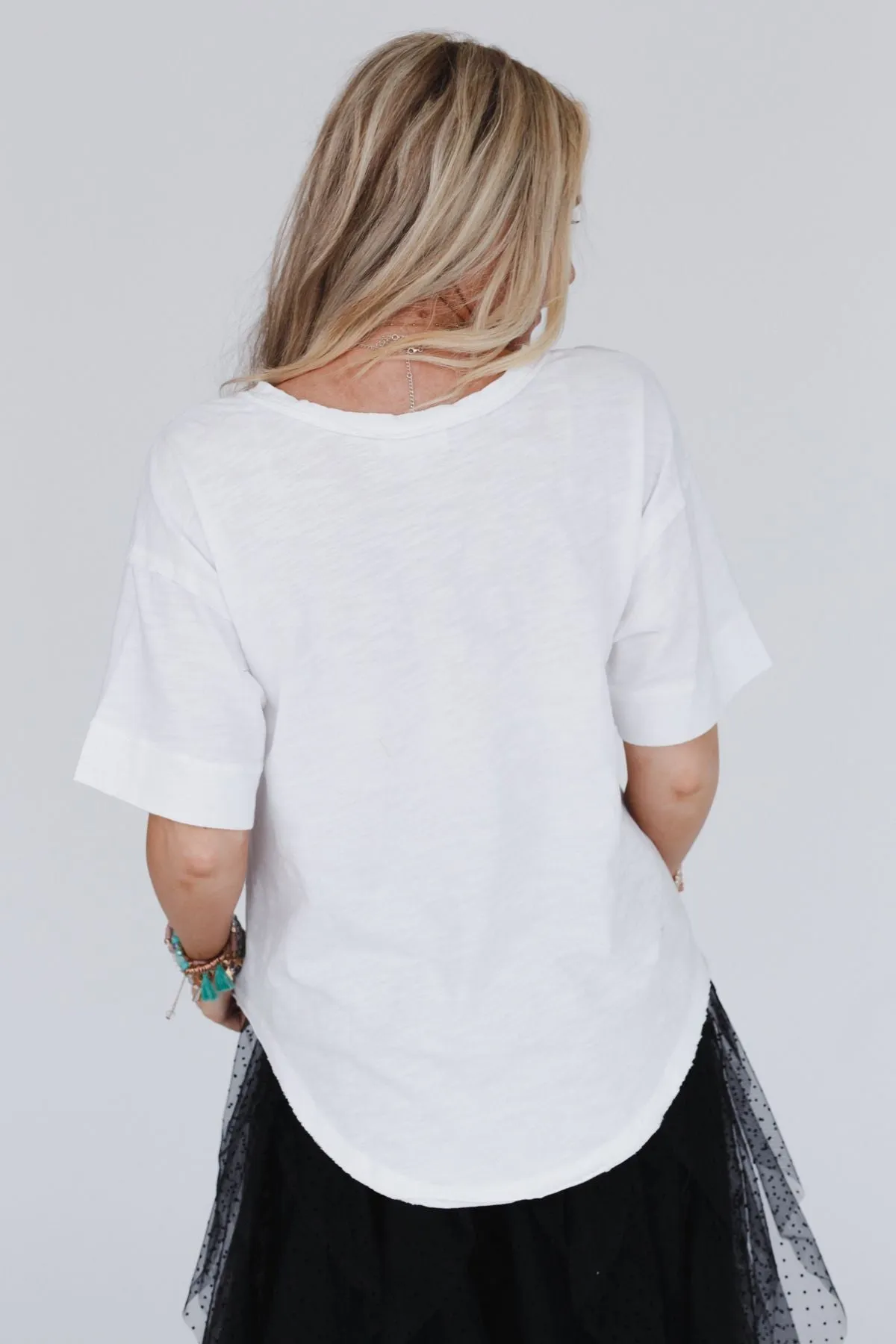 Mandy Raw Hem Top - Off White