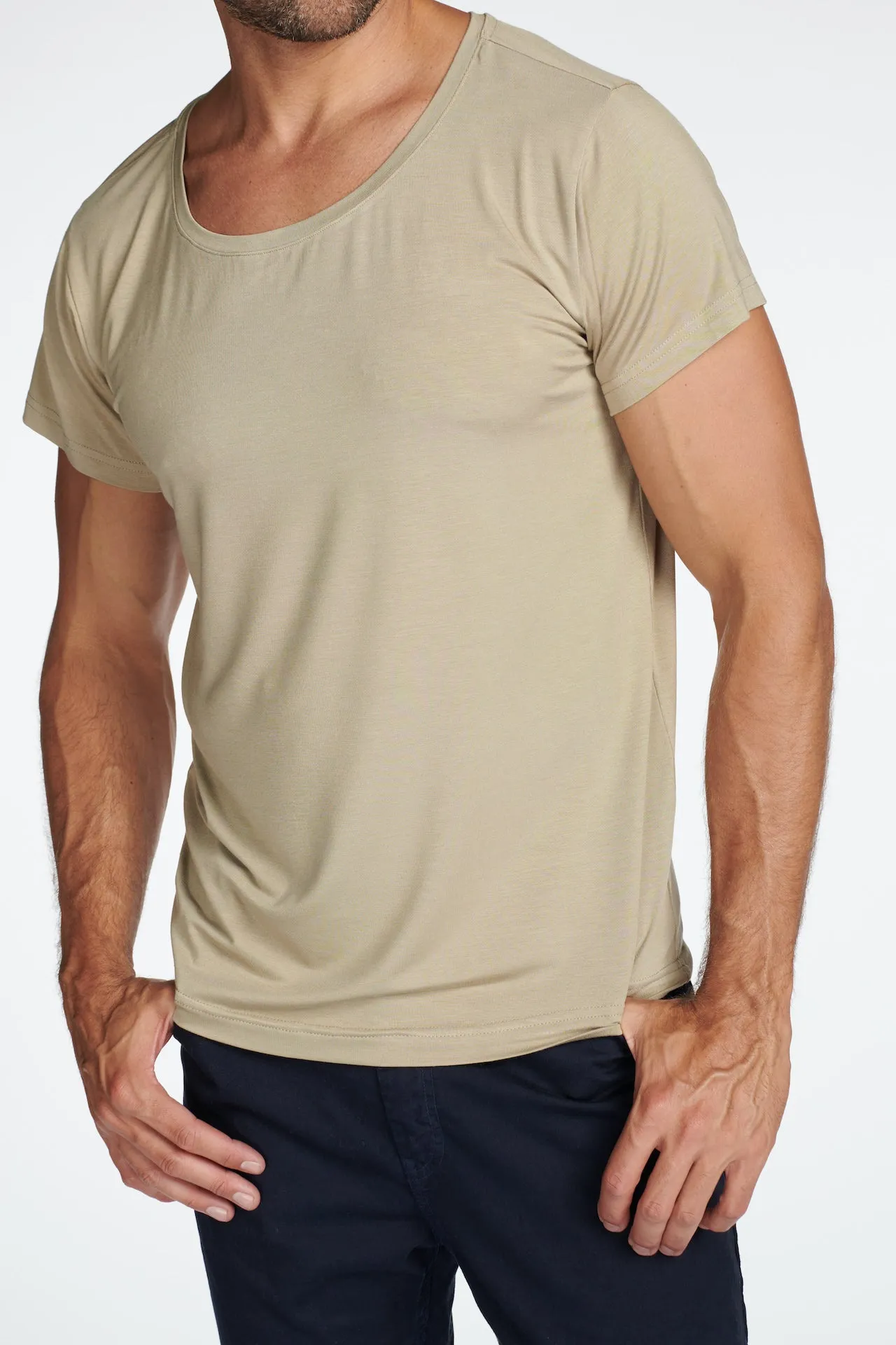 Men's Modal Wide Neck Tee