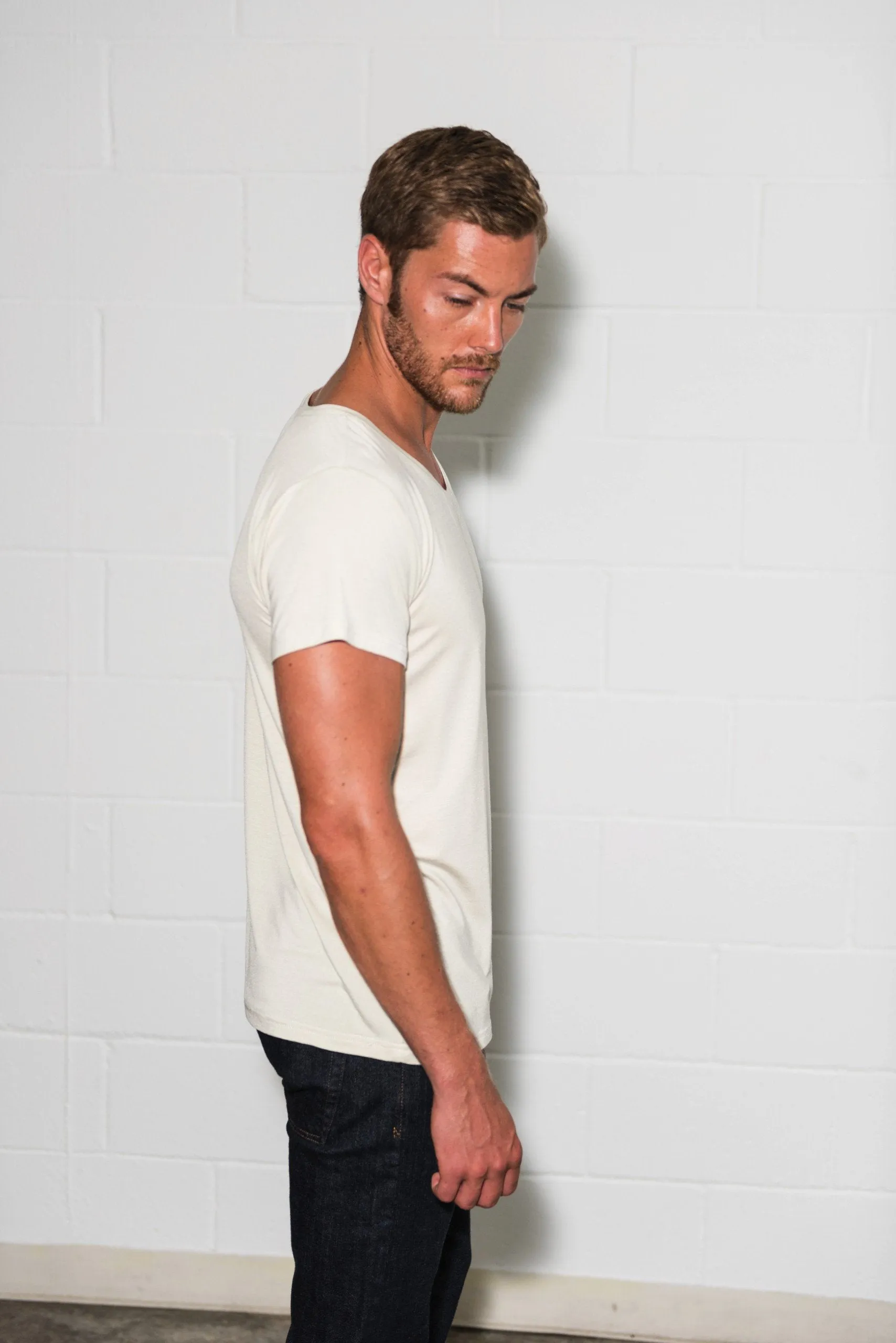 Men's Modal Wide Neck Tee