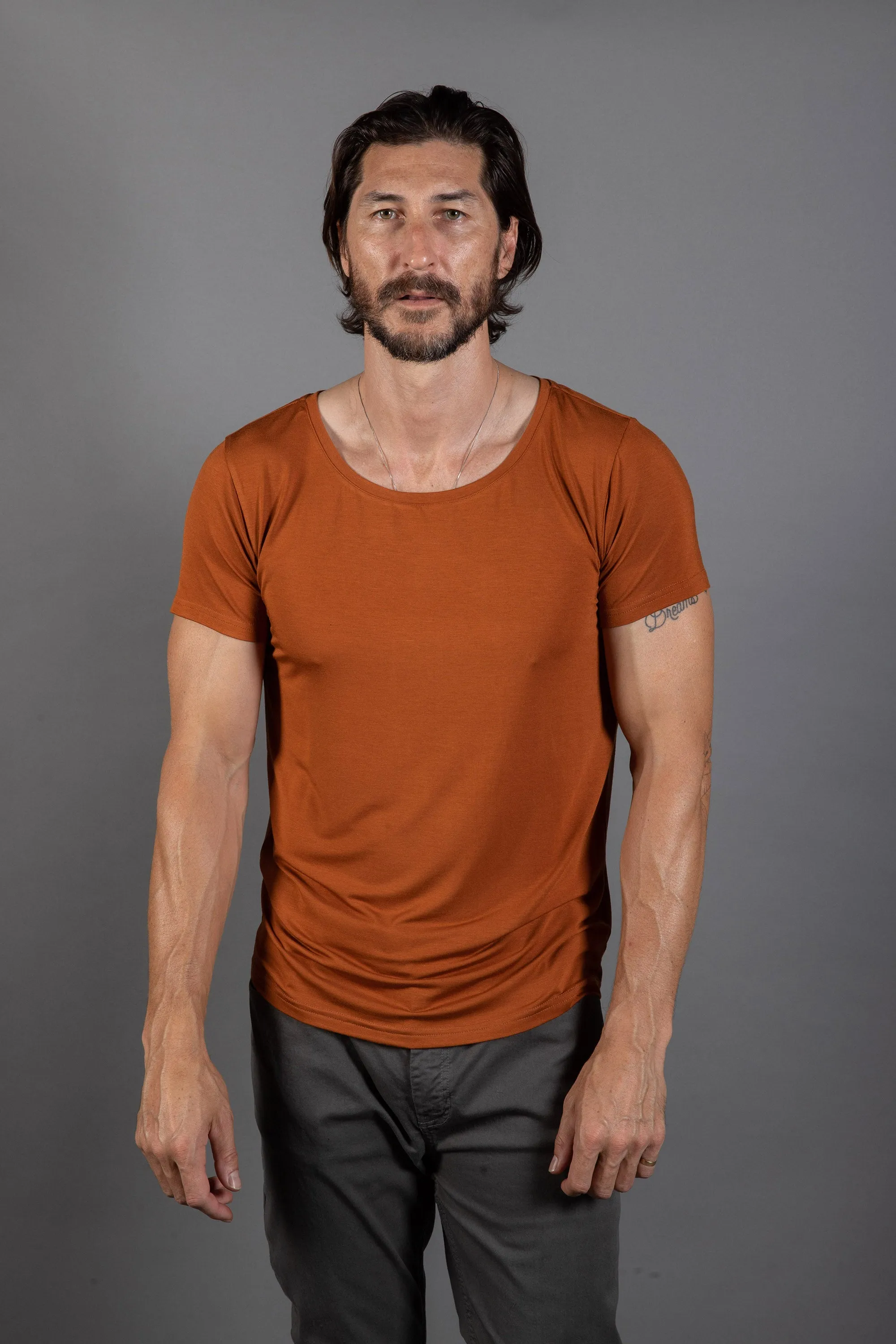 Men's Modal Wide Neck Tee