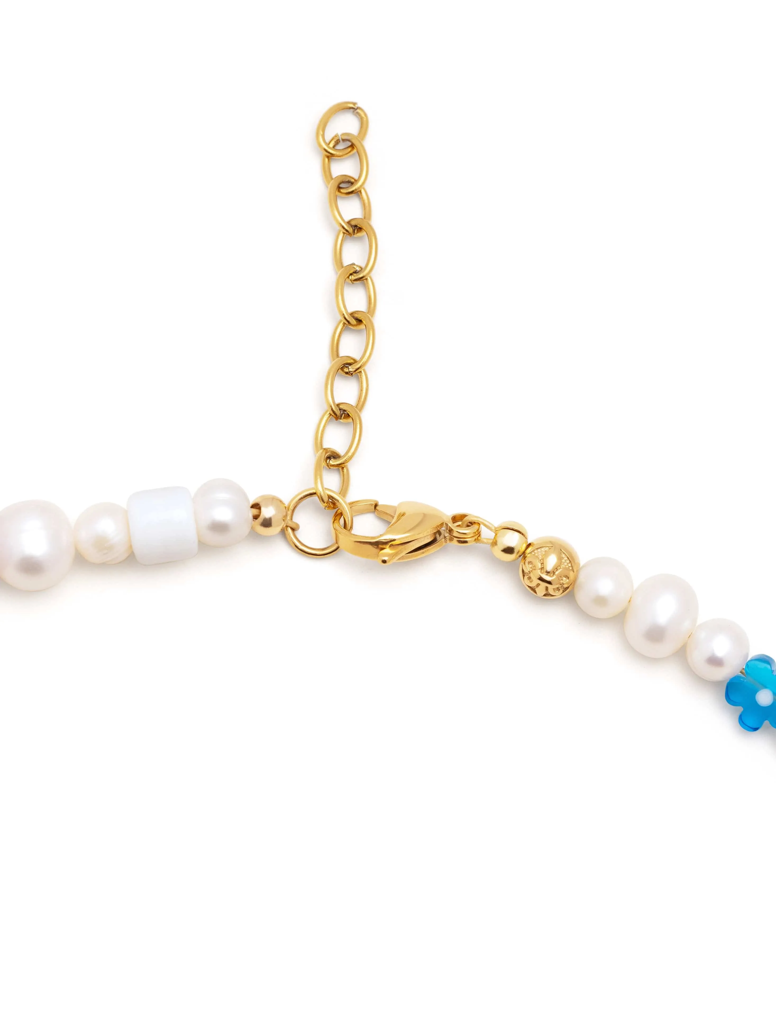 Men's Panda Pearl Choker with Assorted Beads