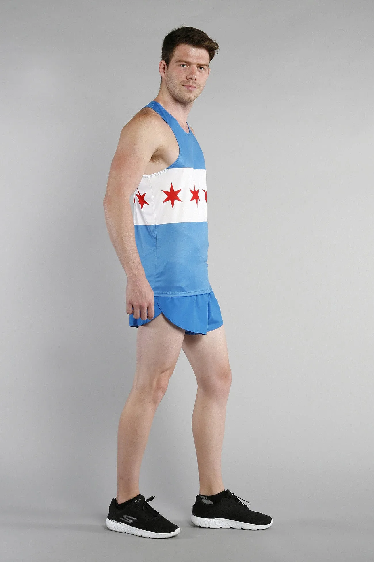 Men's Printed Singlet- Chicago