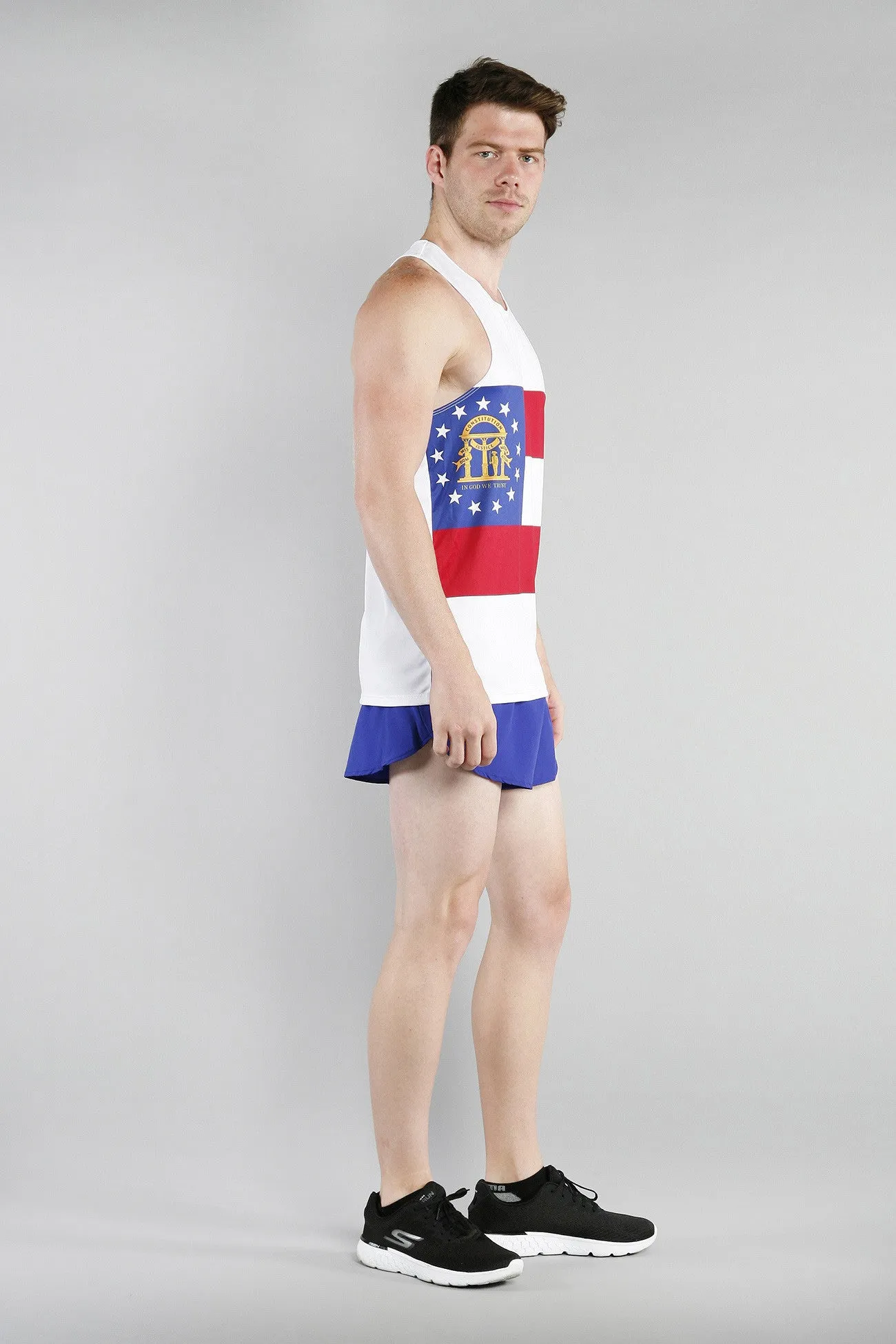 Men's Printed Singlet- Georgia