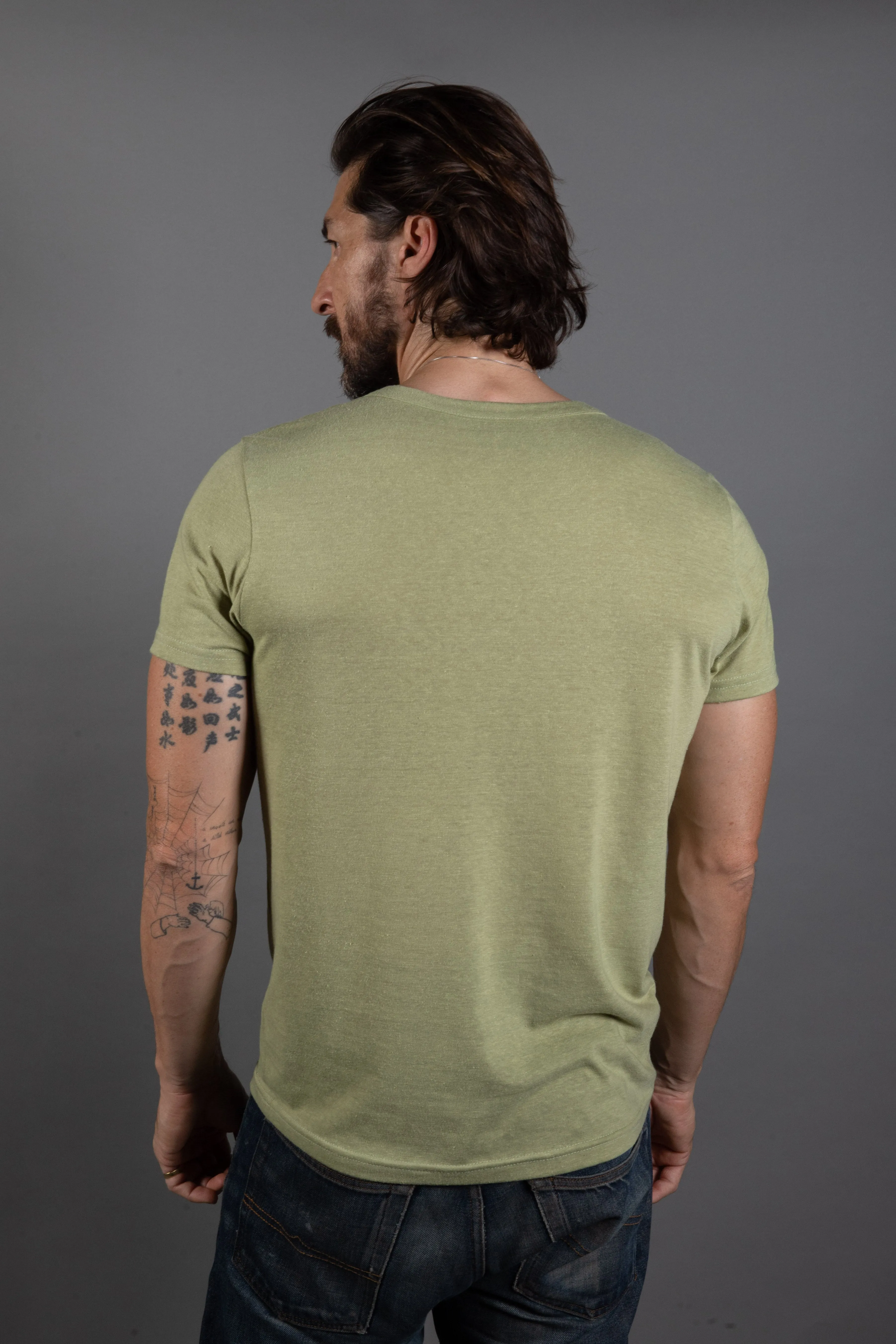 Men's Tri-Blend Cross V-Neck Tee