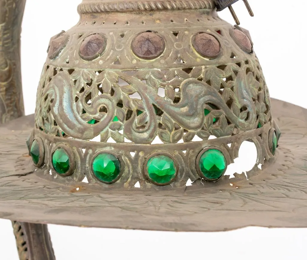 Middle Eastern Reticulated Brass Floor Lamp