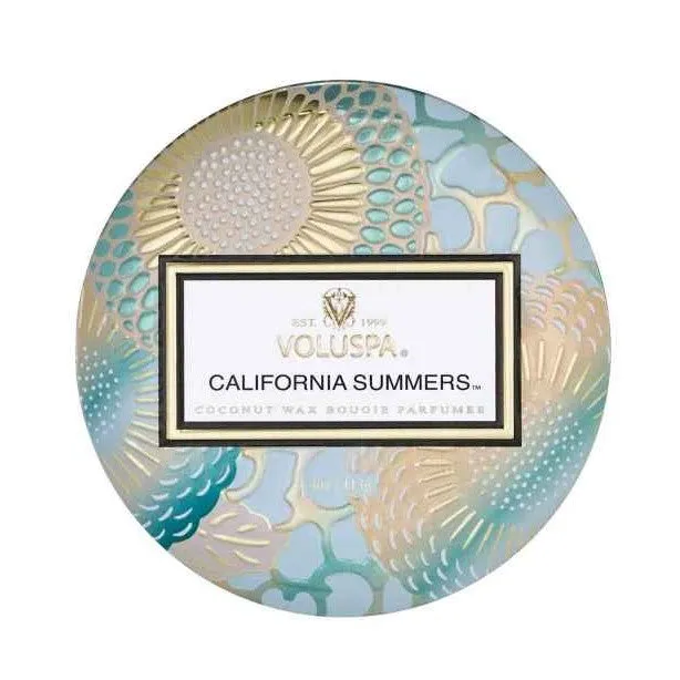 Mini Decorative Tin Candle, California Summers | Voluspa