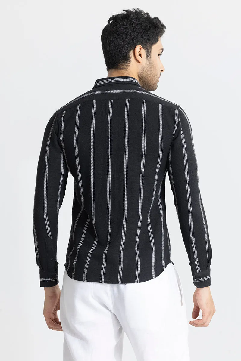 Mod Stripe Black Shirt