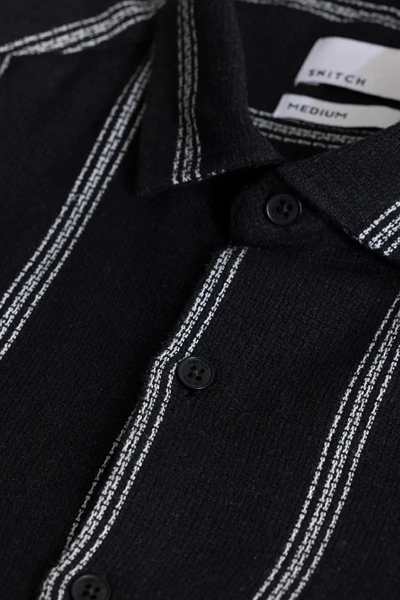 Mod Stripe Black Shirt