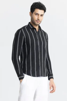 Mod Stripe Black Shirt