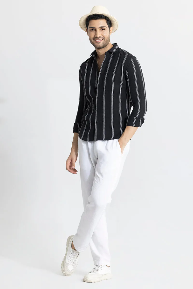 Mod Stripe Black Shirt