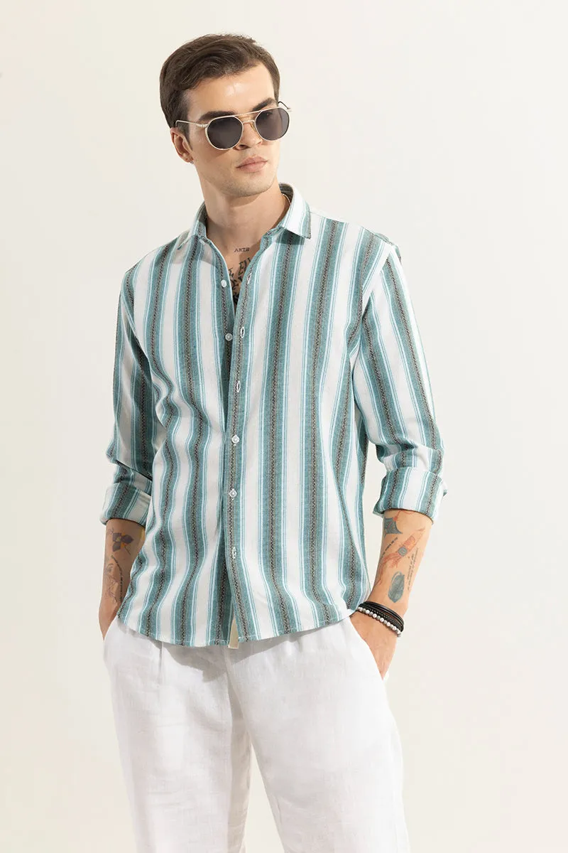 Mod Stripe Green Shirt