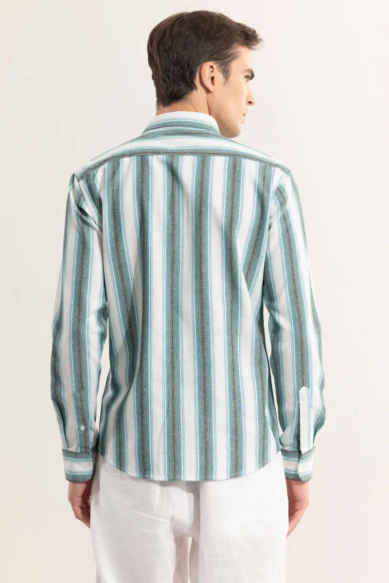 Mod Stripe Green Shirt