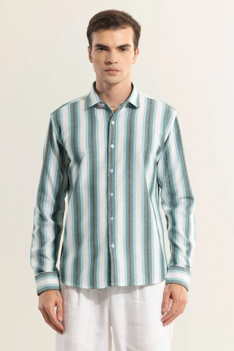 Mod Stripe Green Shirt