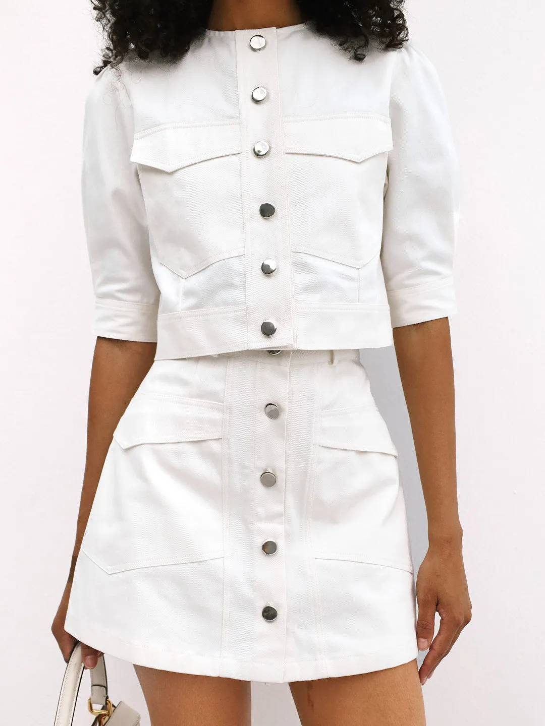 Monaco Summer Denim Jacket | White