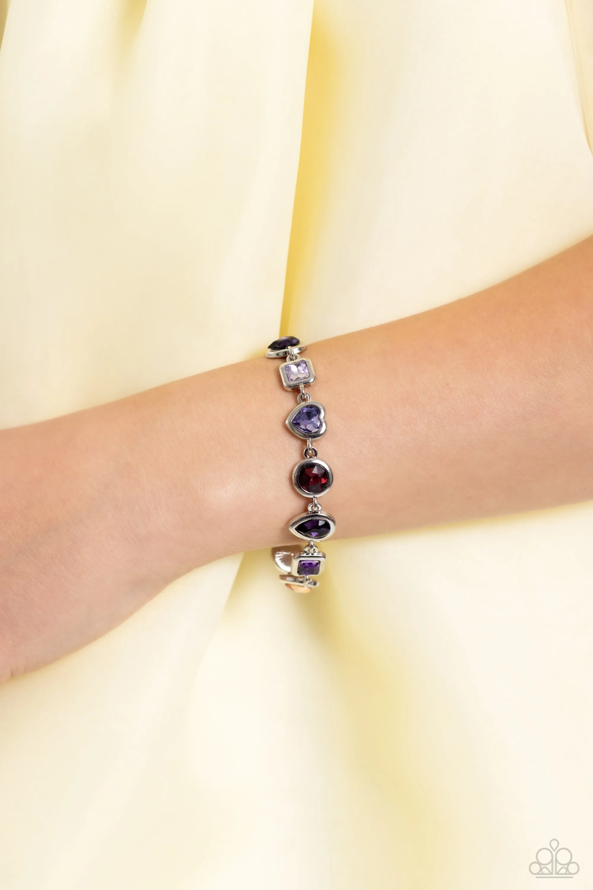 Paparazzi Actively Abstract Purple Bracelet