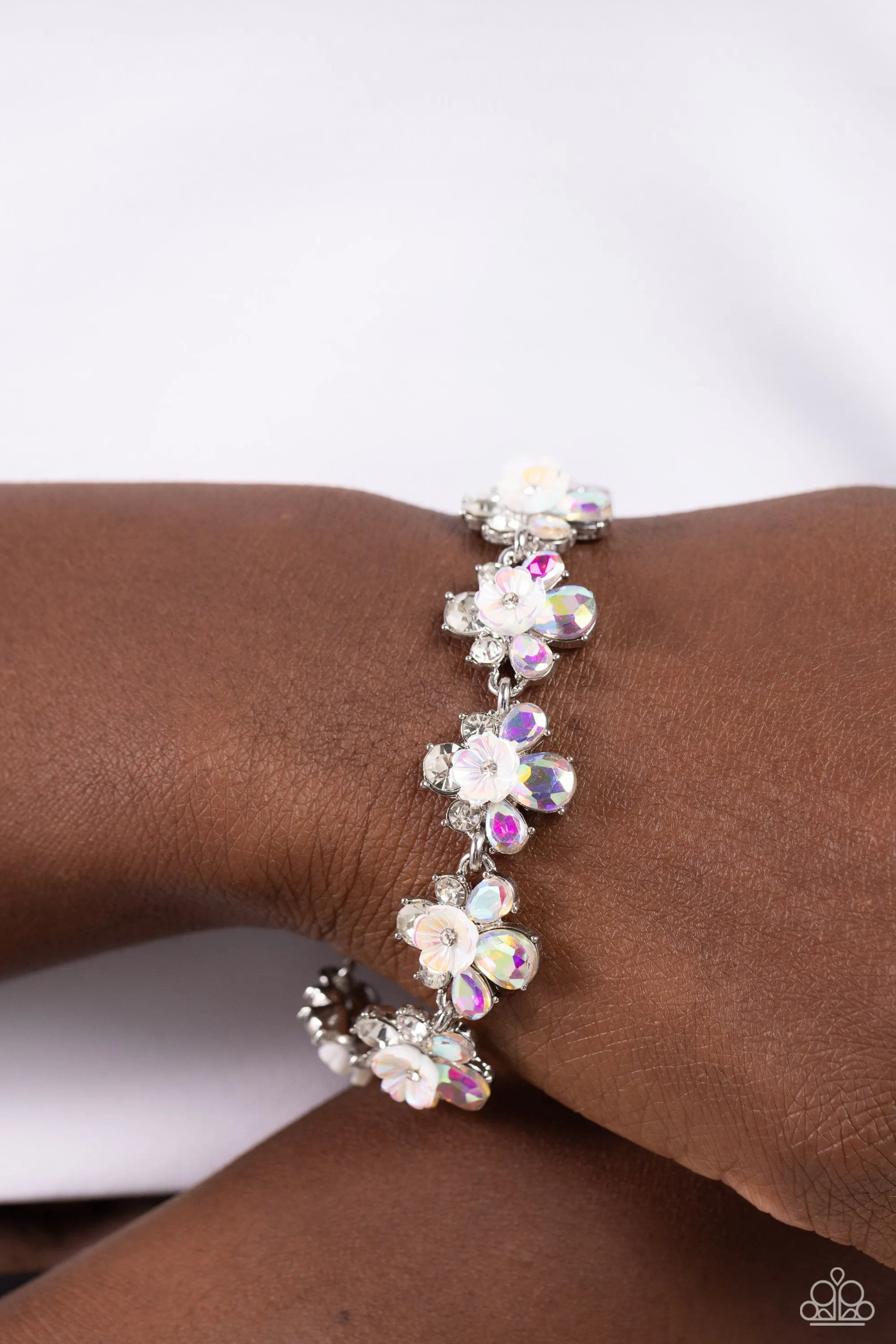 Paparazzi Floral Frenzy White Bracelet