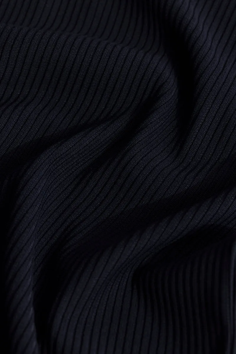 Parallel Rib Navy Shirt