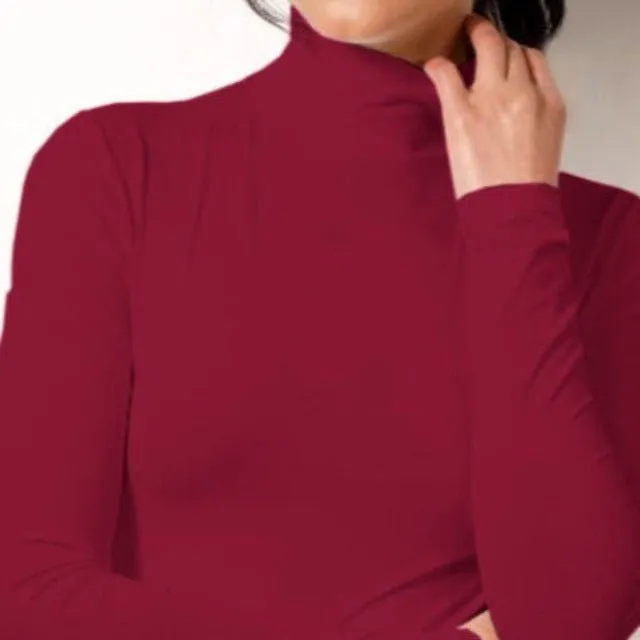 Plus Size Long Sleeve Mock Neck (Discontinued sizes)-FINAL SALE