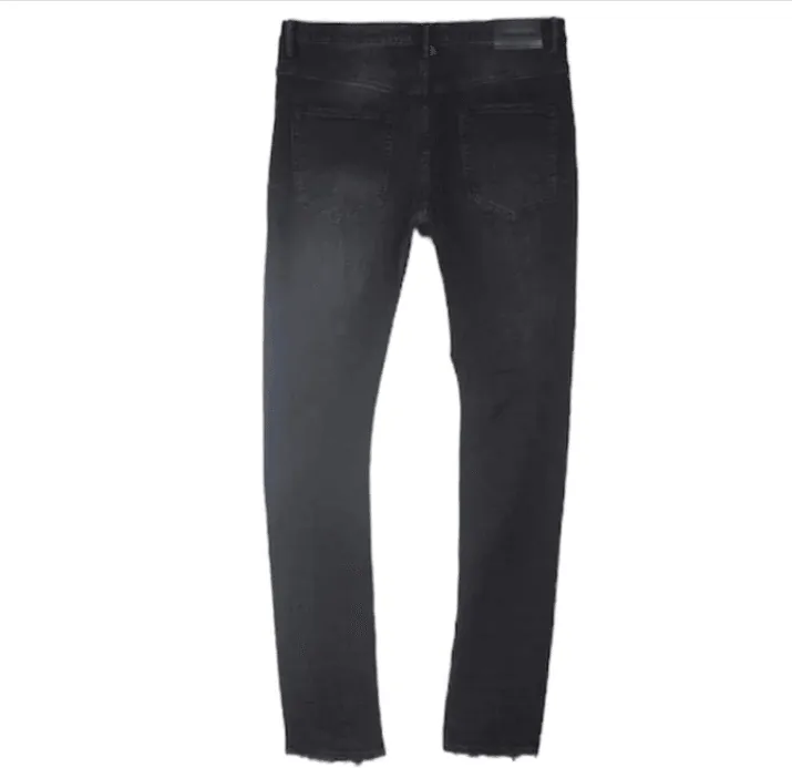 PURPLE BRAND P002 Black Repair Jeans