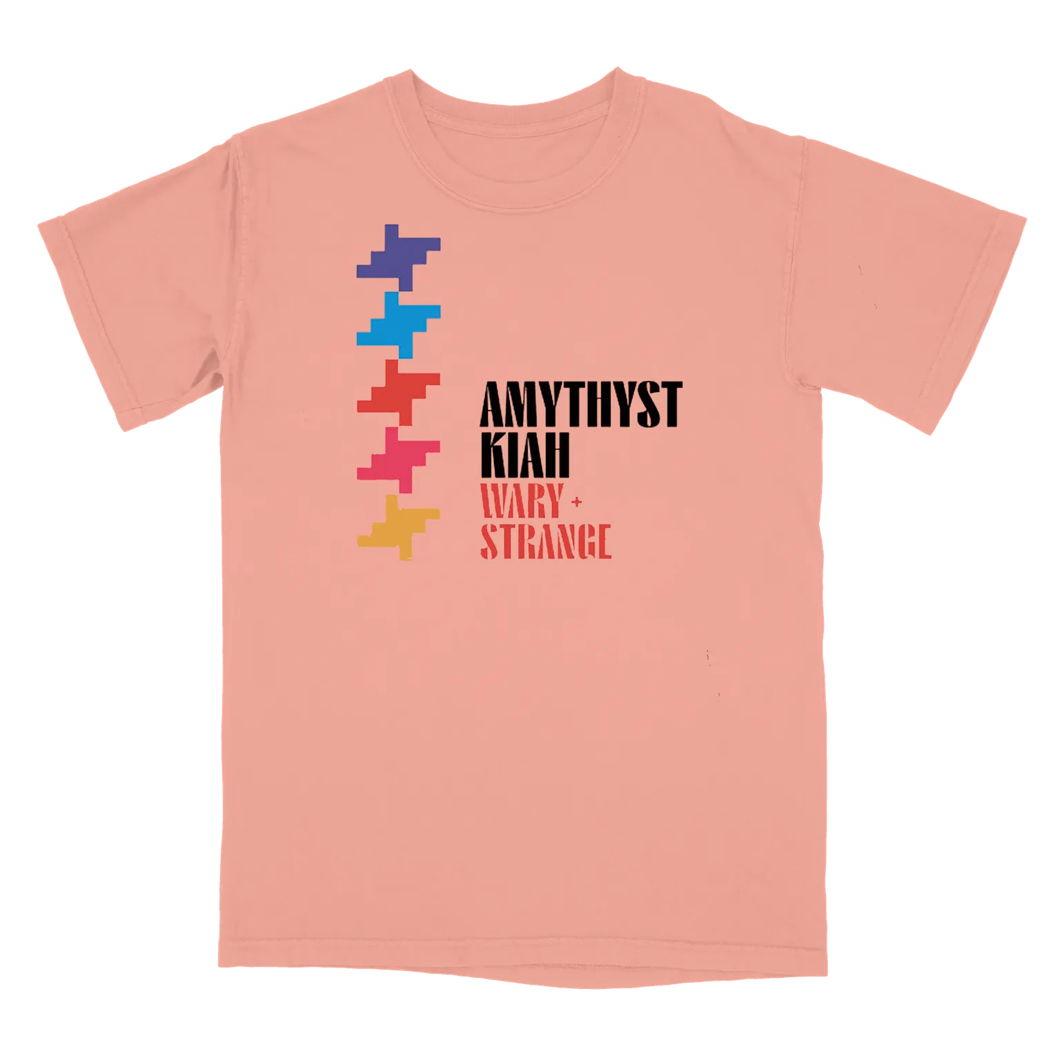 "Wary   Strange" Pink Pixels Unisex Tee