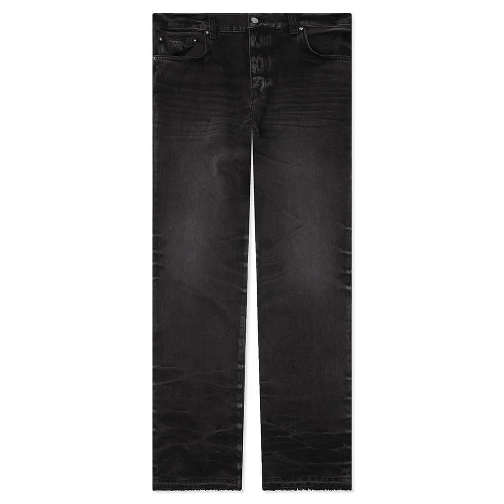 Release Hem Straight Jean - Faded Black