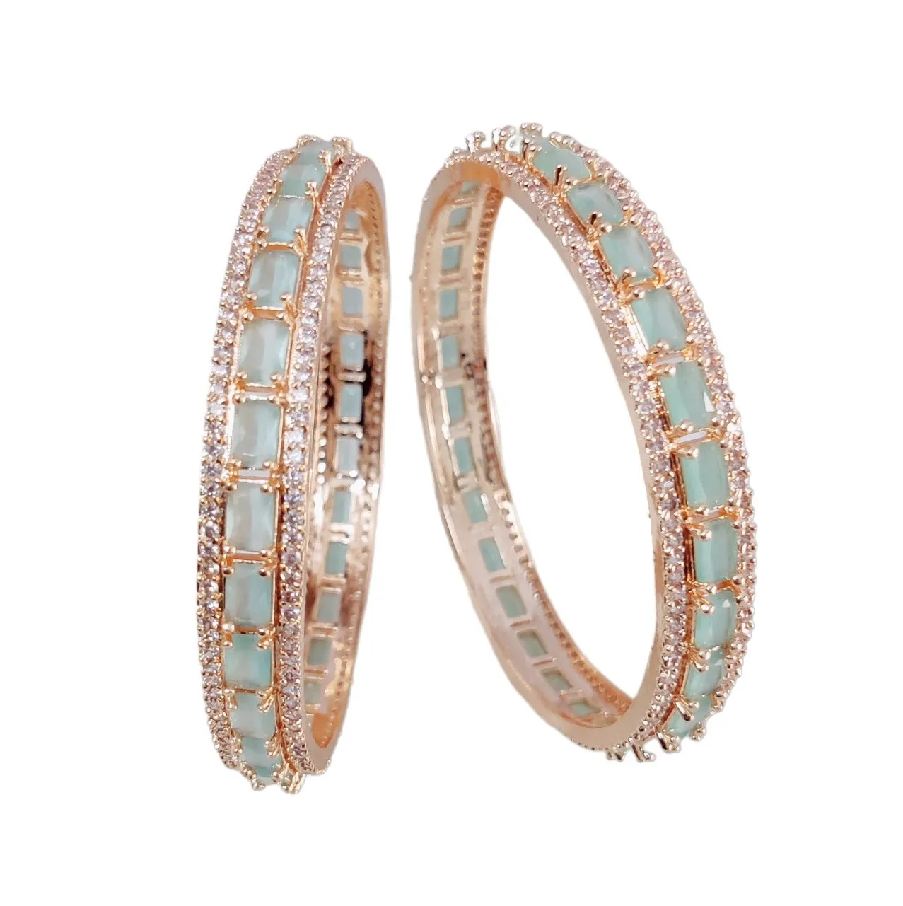 Rose Gold Radiance Bangles Set (Pack of 2)