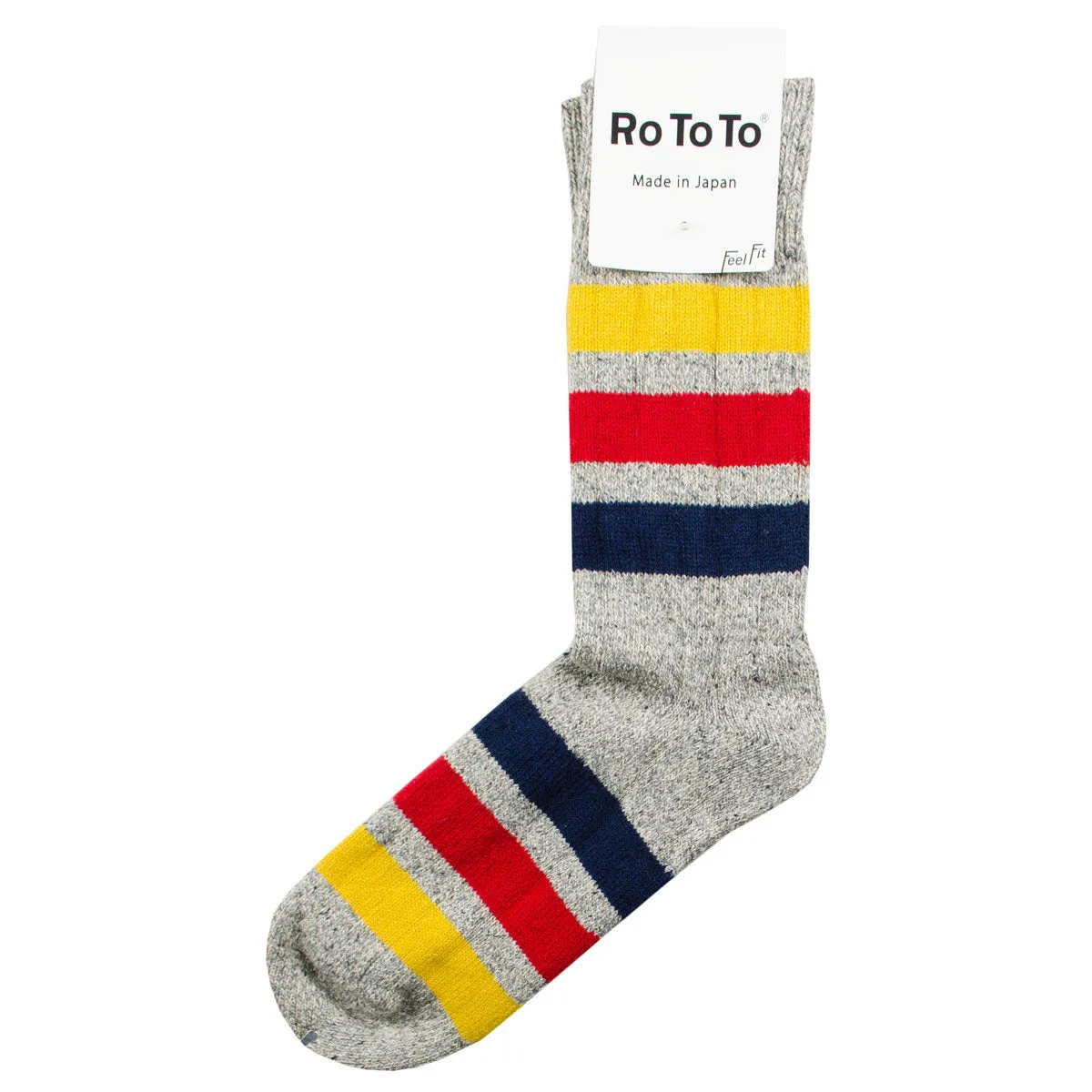 RoToTo - Park Stripes Socks - M. Gray