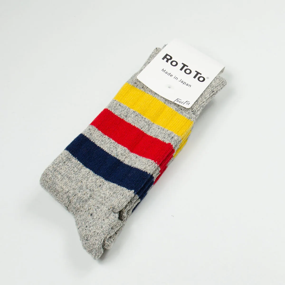 RoToTo - Park Stripes Socks - M. Gray