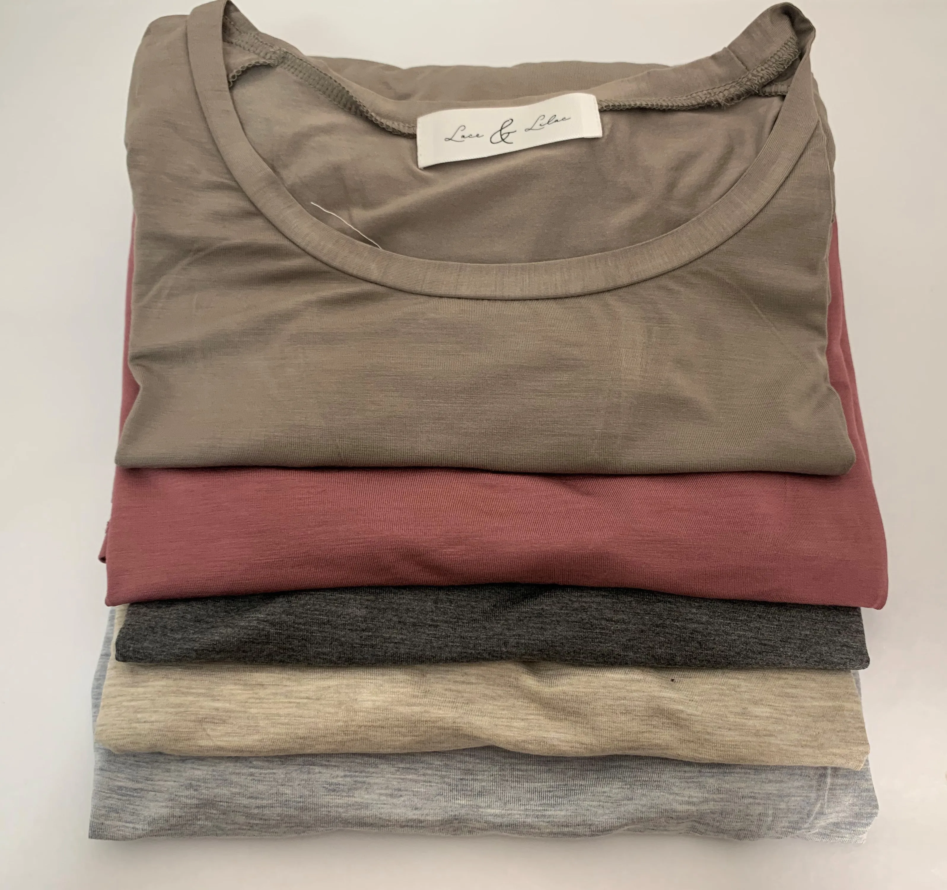 Round Neck Basic Tee Regular Size (Multiple Heathered Colors)