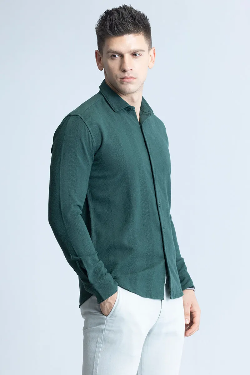 Self Stripe Green Shirt