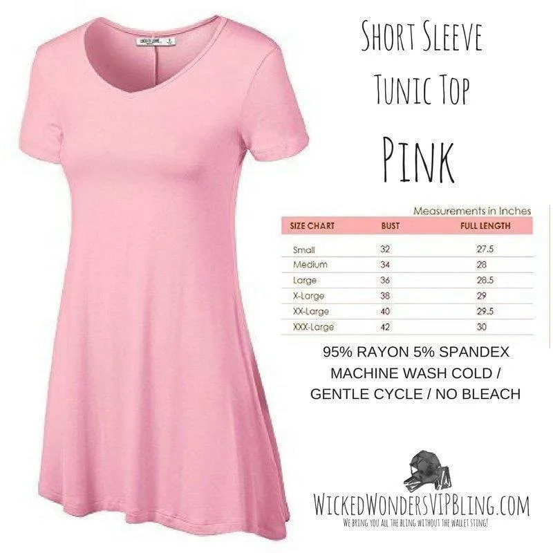 Short Sleeve Tunic Top PINK