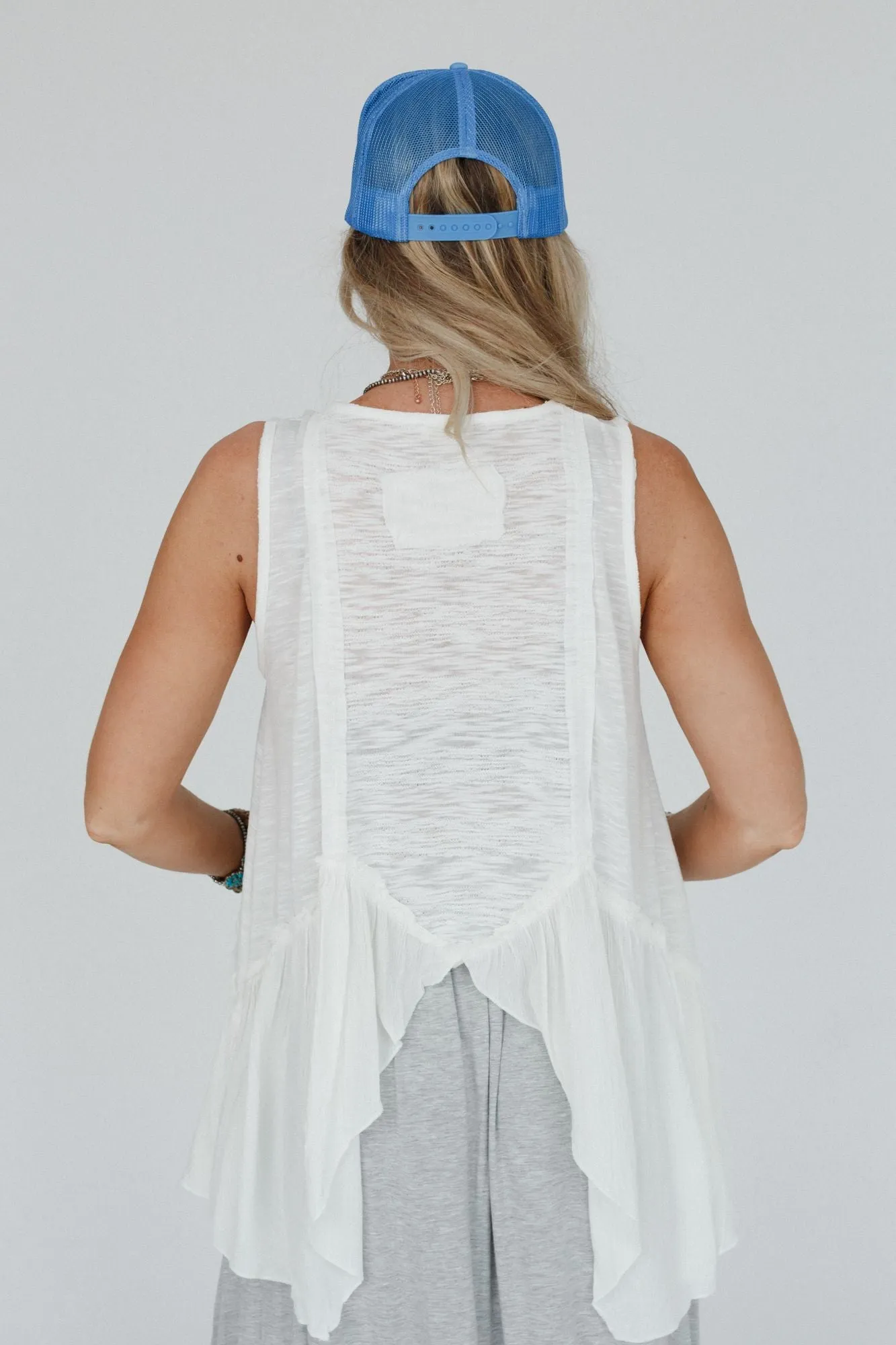 Sicilia Ruffle Top - Ivory