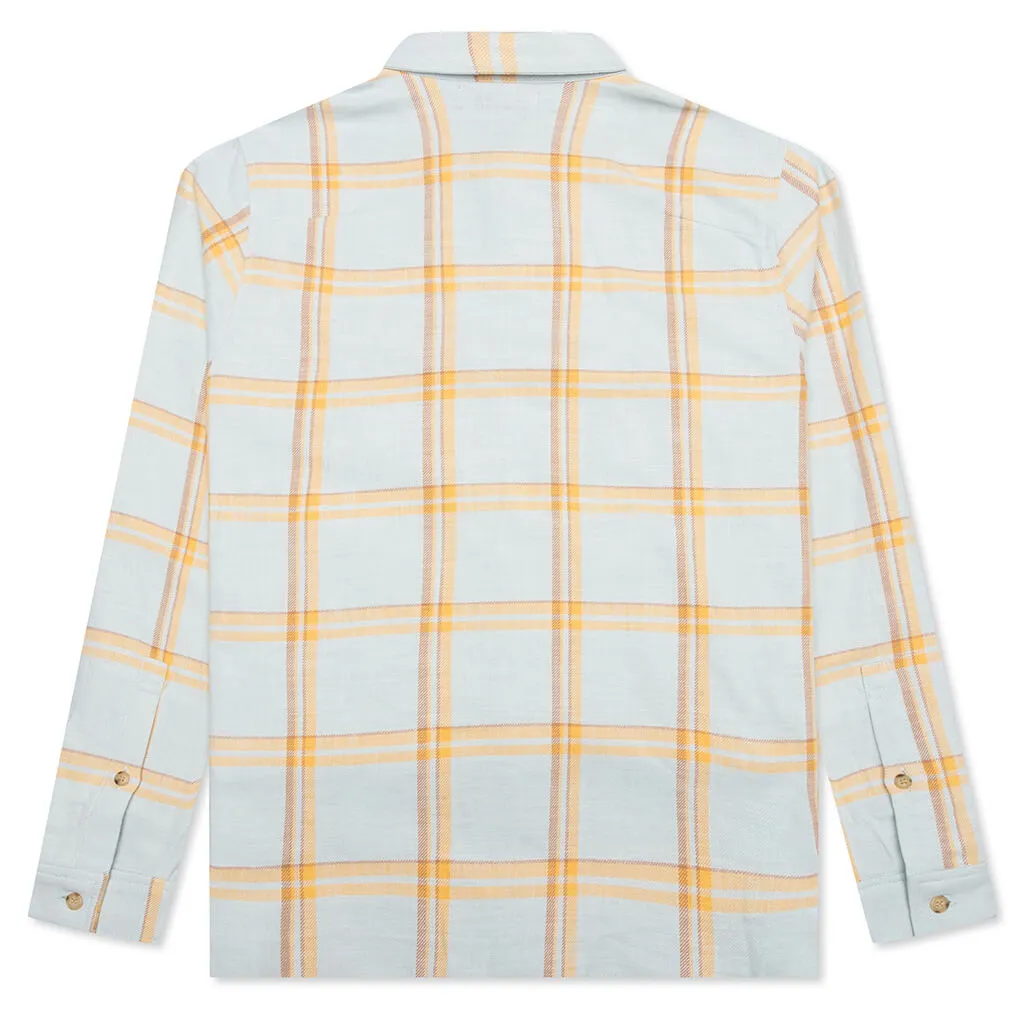 Sly Straight Hem Shirt - Blue/Yellow