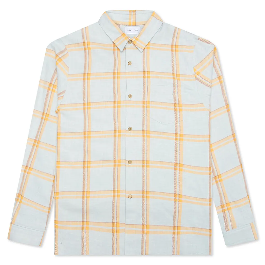 Sly Straight Hem Shirt - Blue/Yellow