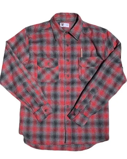 Tellason - Clampdown Red Plaid Flannel Shirt