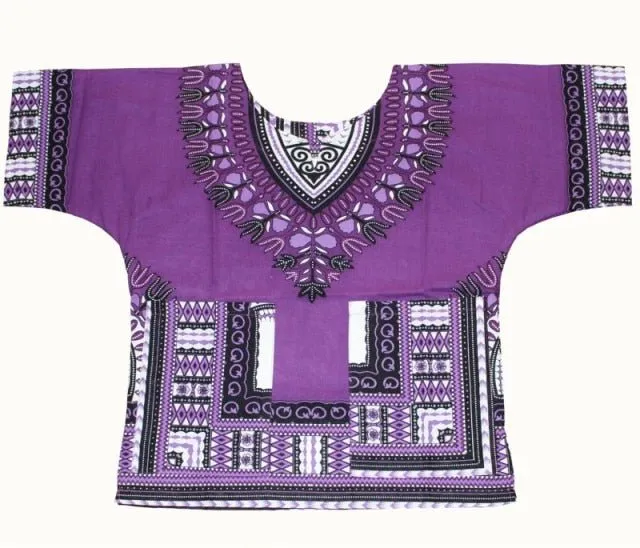 Unisex Stylish and Comfortable Dashiki Dress - Traditional African Clothing for Children in Soft Cotton Fabric