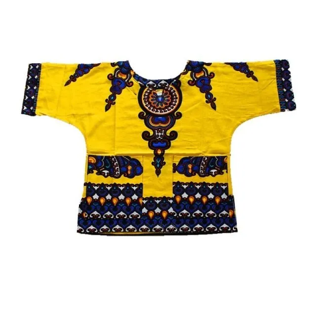 Unisex Stylish and Comfortable Dashiki Dress - Traditional African Clothing for Children in Soft Cotton Fabric