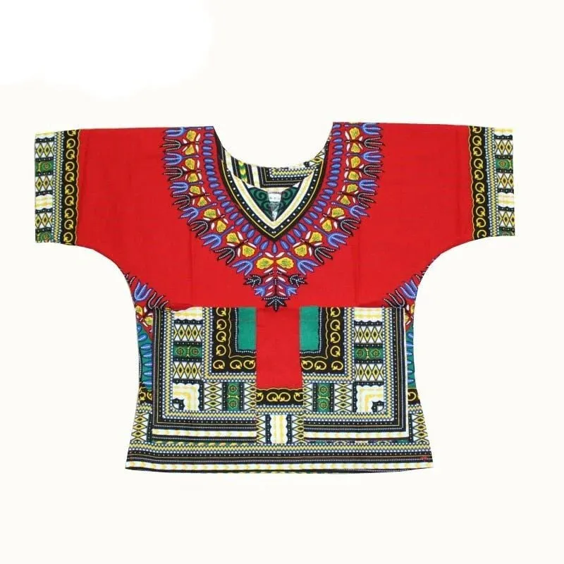 Unisex Stylish and Comfortable Dashiki Dress - Traditional African Clothing for Children in Soft Cotton Fabric